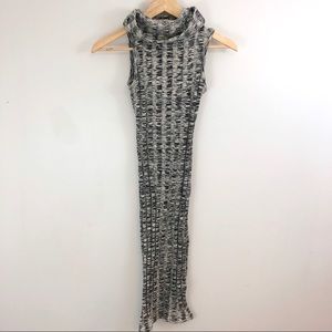 River Island Midi Sweater Gray Turtleneck Dress 6